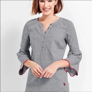The Oprah Magazine Collection for Talbots Size 2X Ladybug Gingham Bell Sleeve